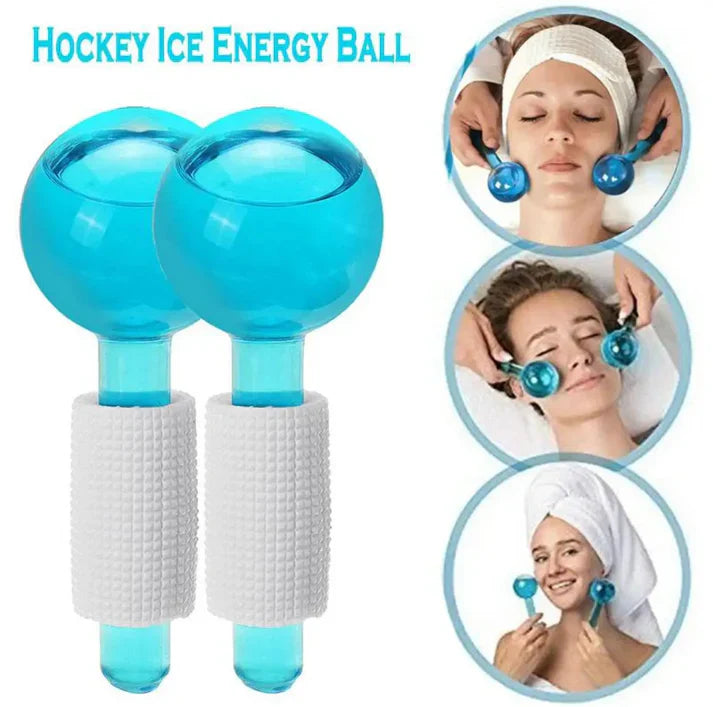 2PcsCrystal Ice Ball Roll Facial Massage Globes