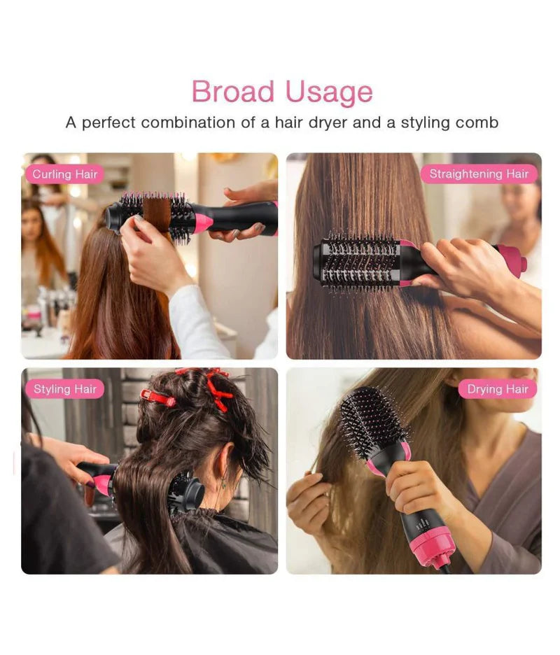 3 in 1 Hair Dryer Brush: Hot Air Styler, Volumizer, and Curler with Ion Technology