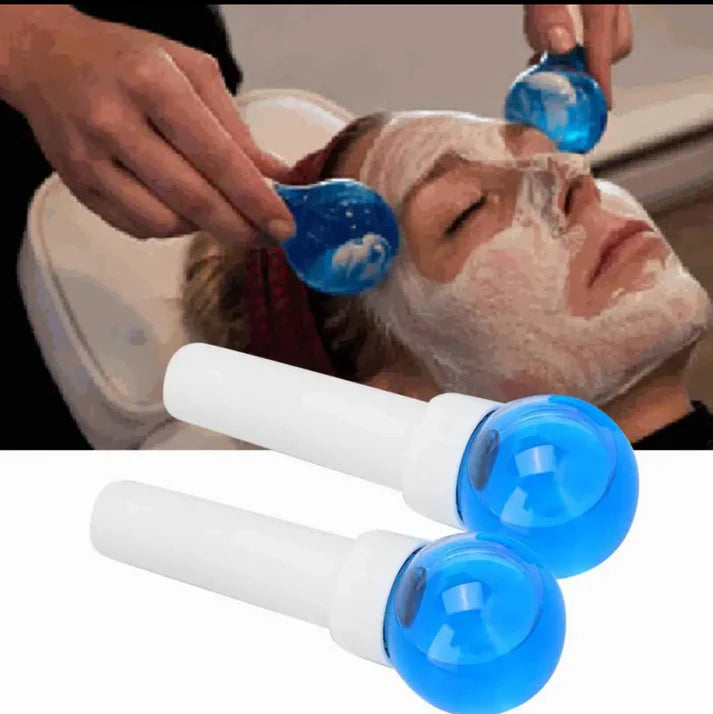 2PcsCrystal Ice Ball Roll Facial Massage Globes